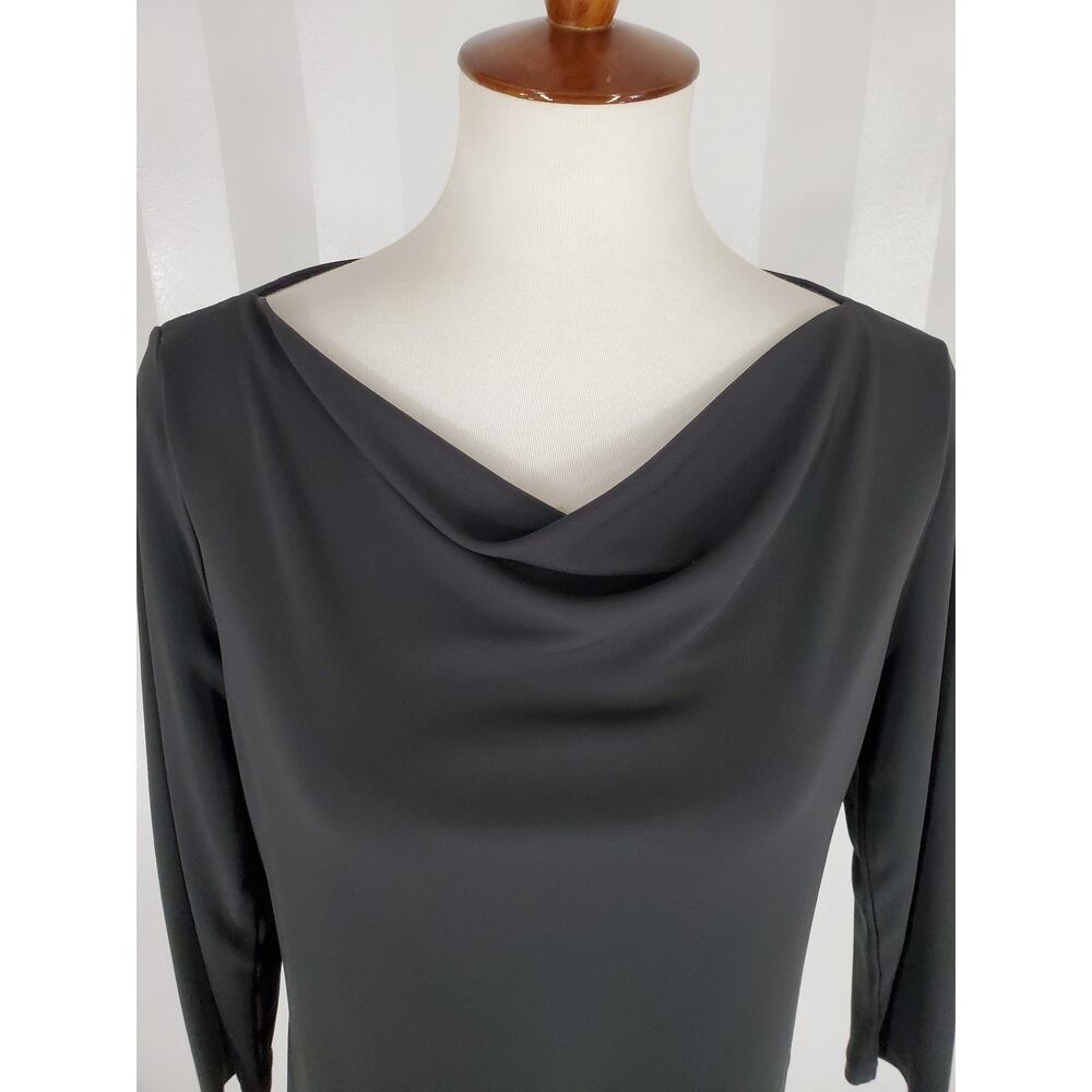 LIZ CLAIBORNE Women's Black Long Sleeve Blouse Sz L - Picture 5 of 10